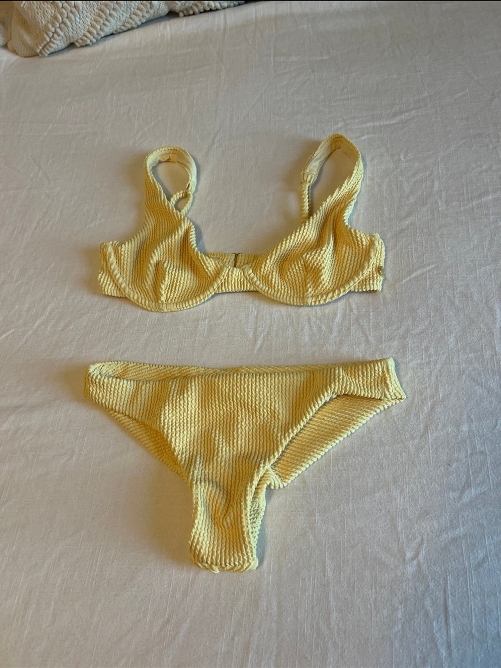 Billabong Yellow Textured Underwire Bikini